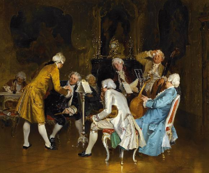 Musical Interlude by Johann Hamza Oil Painting