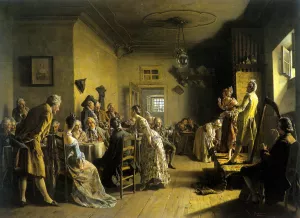 The Actors by Johann Hamza Oil Painting