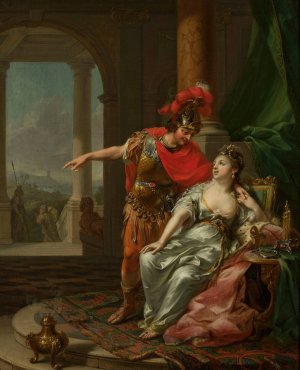 Antony and Cleopatra by Johann Heinrich Tischbein The Elder Oil Painting