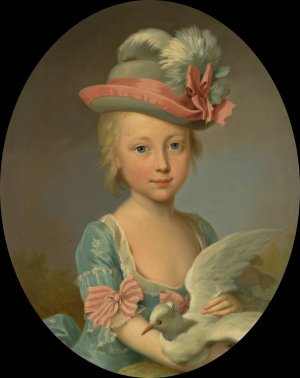 Portrait of a Young Girl, Said To Be Helene Amelie Madeline Molz by Johann Heinrich Tischbein The Elder Oil Painting
