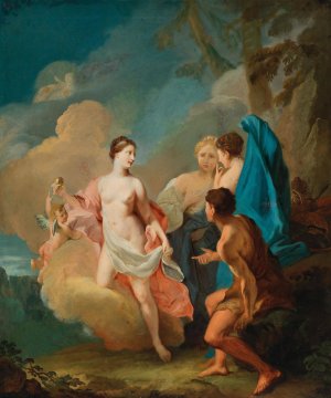 The Judgement of Paris by Johann Heinrich Tischbein The Elder Oil Painting