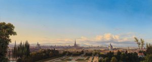 A View of Vienna from the Belvedere Garden Oil painting by Johann Heinrich Hintze