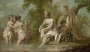The Bath of Diana by Johann Heinrich Keller Oil Painting