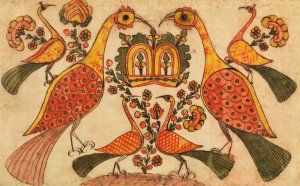 Fraktur Motifs by Johann Heinrich Otto Oil Painting