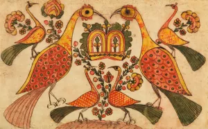 Fraktur Motifs Oil painting by Johann Heinrich Otto