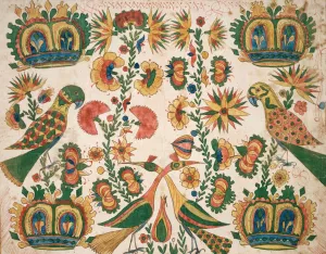 Fraktur by Johann Heinrich Otto Oil Painting