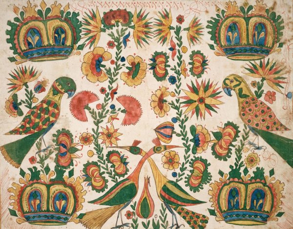 Fraktur  by Johann Heinrich Otto - Hand-Painted Oil Painting Reproduction