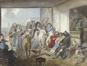 Cafe auf der Piazetta zu Venedig by Johann Heinrich Ramberg Oil Painting