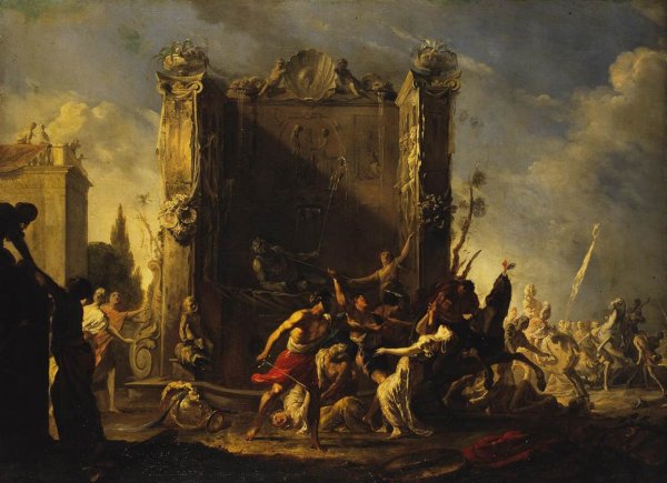 Main Product Photo of Rape of the Sabine Women Painting by Johann Heinrich Schoenfeld