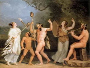 Dance of the Fauns and the Meneads painting by Johann Heinrich Wilhelm Tischbein