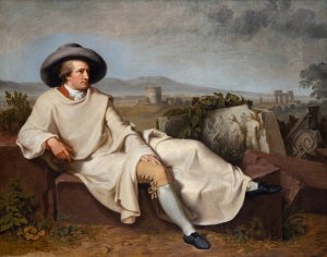 Goethe in the Roman Campagna by Johann Heinrich Wilhelm Tischbein Oil Painting