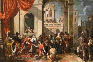 The Continence Of Scipio by Johann Heiss Oil Painting
