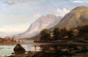Hudson River at Cold Spring by Johann Hermann Carmiencke Oil Painting