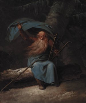 Skovlandskab ved Hellebaek. Efterar by Johann Hermann Carmiencke Oil Painting
