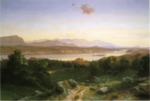 View of The Hudson from Hyde Park Oil painting by Johann-Hermann Carmiencke