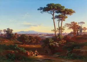 Ansicht von Rom vom Monte Mario by Johann Jakob Frey Oil Painting