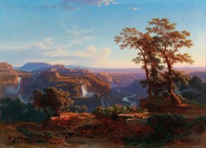 Ansicht von Tivoli Oil painting by Johann Jakob Frey
