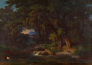 Forest Landscape in the Roman Mountains by Johann Jakob Frey Oil Painting