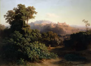 Landscape Near Granada by Johann Jakob Frey Oil Painting