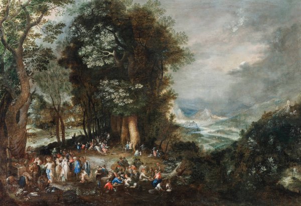 Main Product Photo of Marketenderlager am Waldrand Painting by Johann Jakob Hartmann