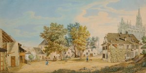 Hof des Maria Magdalenenklosters by Johann Jakob Schneider Oil Painting