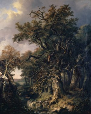 The King's Oak by Johann Jakob Siegmund Oil Painting