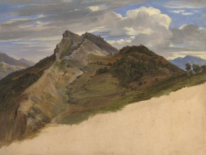 Civitella Seen from the North by Johann Joachim Faber Oil Painting