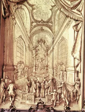 St Benedict Chanting Psalms Detail of the Organ painting by Johann Josef Christian