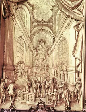 St Benedict Chanting Psalms Detail of the Organ Oil painting by Johann Josef Christian