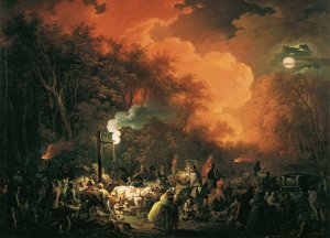 Das Ende des Stuwerschen Feuerwerkes am 7. Mai 1833 by Johann Josef Schindler Oil Painting