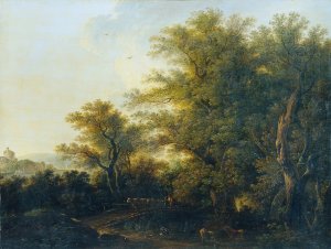Waldausgang Oil painting by Johann Josef Schindler