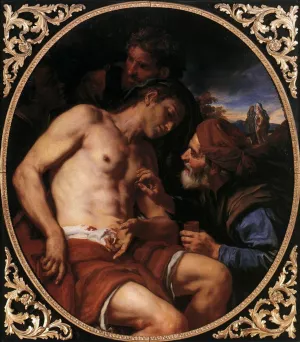 The Good Samaritane by Johann Karl Loth - Oil Painting Reproduction