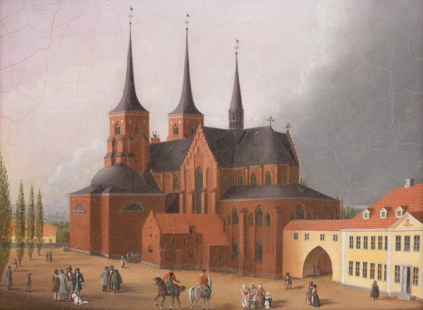 Roskilde Cathedra  by Johann Karl Schultz - Hand-Painted Oil Painting Reproduction