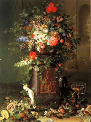 Huldigung an Jacquin by Johann Knapp - Oil Painting Reproduction