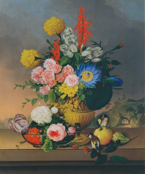 Main Product Photo of Stillleben mit Blumenstraus  Painting by Johann Knapp
