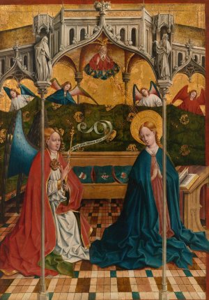 The Annunciation by Johann Koerbecke Oil Painting