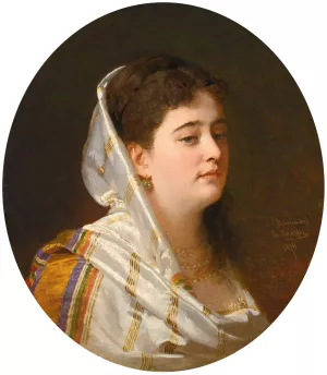 Portrait Of A Lady by Johann Koler Oil Painting