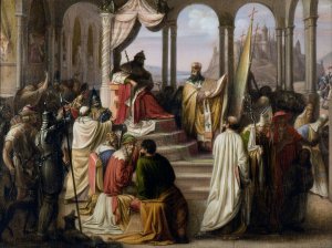 Prince Vladimir Chooses A Religion In 988. by Johann Leberecht Eggink Oil Painting