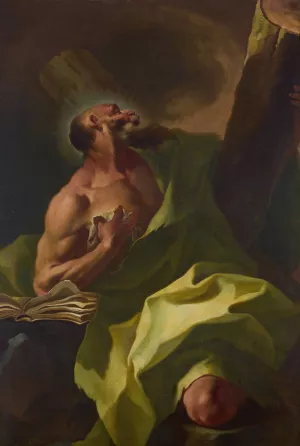 Der Apostel Andreas by Johann Lucas Kracker Oil Painting