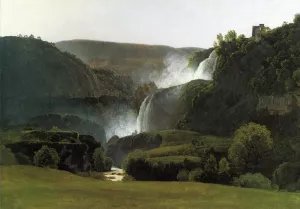 The Waterfalls of Tivoli by Johann Martin Von Rohden - Oil Painting Reproduction