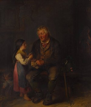 Der Grossvater Oil painting by Johann Matthias Ranftl