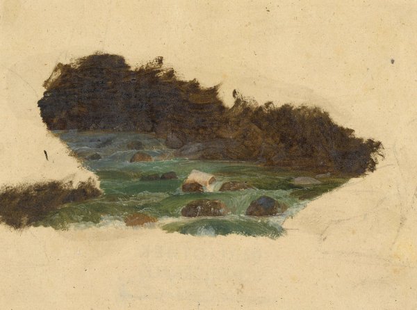 Detailstudie eines Baches  by Johann Matthias Ranftl - Hand-Painted Oil Painting Reproduction
