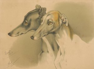 Hunting dogs by Johann Matthias Ranftl Oil Painting