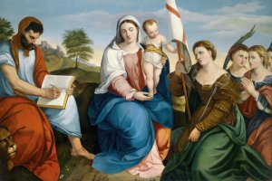Madonna mit Kind und Heiligen by Johann Matthias Ranftl Oil Painting