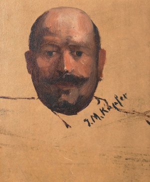 Fiaker Bratfisch by Johann Michael Kupfer Oil Painting