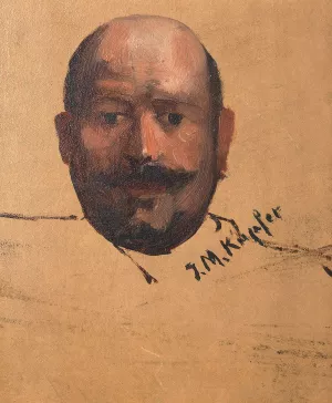 Fiaker Bratfisch by Johann Michael Kupfer Oil Painting