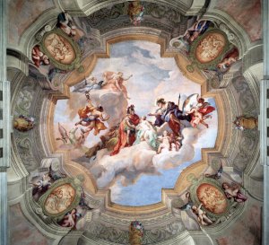 Andromeda Being Taken Up into Olympus Oil painting by Johann Michael Rottmayr