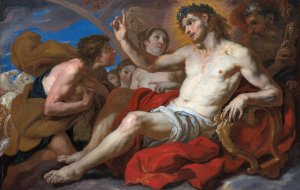 Apollo Granting Phaeton Permission To Drive The Chariot of The Sun by Johann Michael Rottmayr Oil Painting
