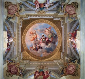 Ariadne Handing Theseus the Thread by Johann Michael Rottmayr Oil Painting