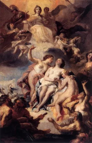 Homage to a Tutelary Goddess by Johann Michael Rottmayr Oil Painting